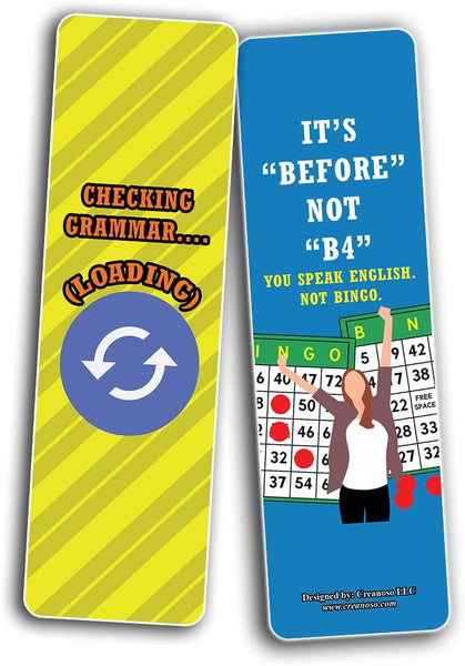 funny english grammar mistakes Bookmarks (2-Sets X 6 Cards)