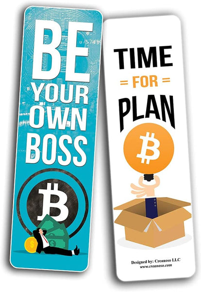 Funny Cryptocurrency Bookmarks Cards (2-Sets X 6 Cards)