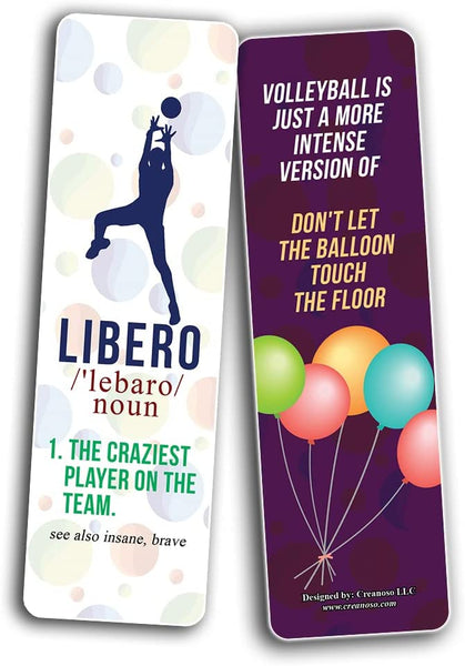 Funny Funny Volleyball Bookmarks (10-Sets X 6 Cards)