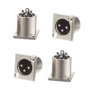 Creanoso Audio Male Jack 3-Pin XLR Panel Mount (4 Pack)
