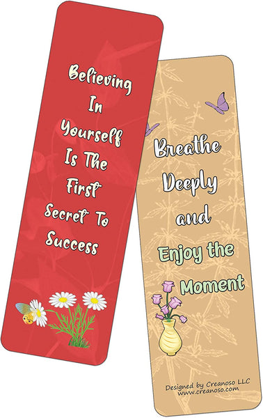 Floral Motivating Bookmarks Series 2 (12-Pack)