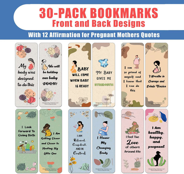 Affirmation Bookmarks for Pregnant Mothers (5-Sets X 6 Cards)