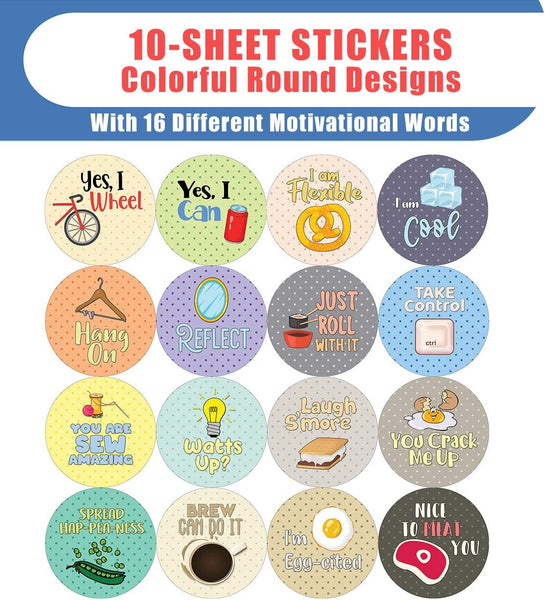 Inspiring Puns Stickers (10-Sheet)