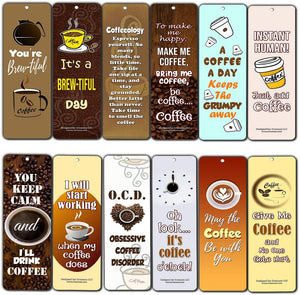 Creanoso Powerful Coffee Sayings Quotes Series II Awesome Bookmarks Gift (60-Pack) ÃƒÂ¢Ã¢â€šÂ¬Ã¢â‚¬Å“ Six Assorted Quality Bookmarks Bulk Set ÃƒÂ¢Ã¢â€šÂ¬Ã¢â‚¬Å“ Premium Gift for Baristas Coffee Drinkers Lovers Cafeteria Decal