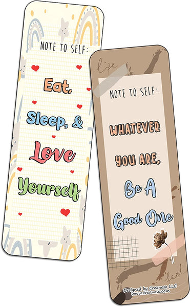 Note to Self: Positive Self Reminders Bookmarks (5-Sets X 6 Cards)