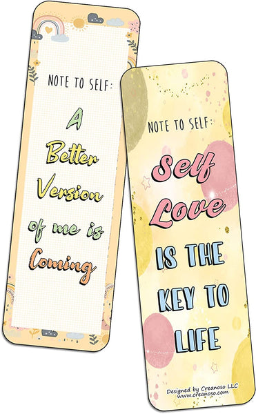 Note to Self: Positive Self Reminders Bookmarks (10-Sets X 6 Cards)