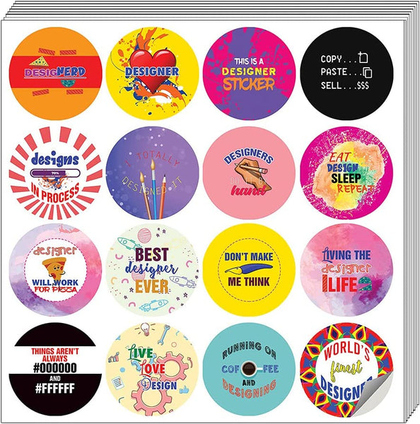 I am a Designer Stickers (10 Sets X 16 Designs)