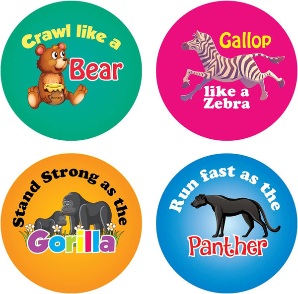 Safari Animals Stickers (5 Sets X 16 Designs)