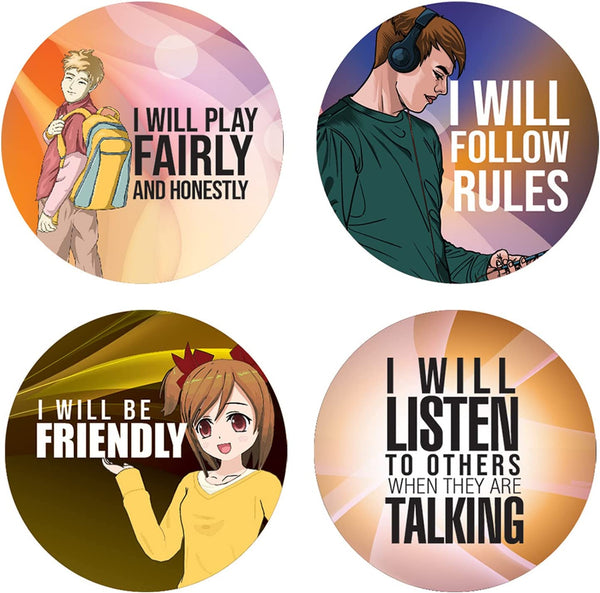 Creanoso Relationship Building Stickers (5 Sets X 16 Designs) â€“ Sticker Card Giveaways for Kids â€“ Awesome Stocking Stuffers Gifts for Boys & Girls â€“ Classroom Home Rewards Enticements