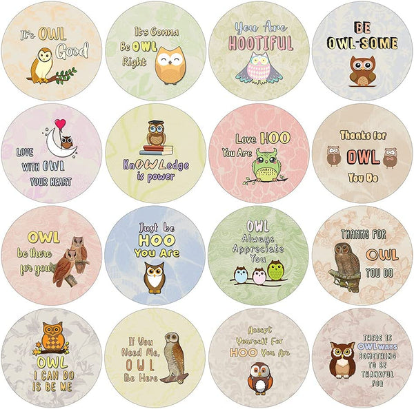 Motivational Owl Stickers (5 Sets X 16 Designs) - Classroom Reward Incentive Gift Ideas for Homeschoolers