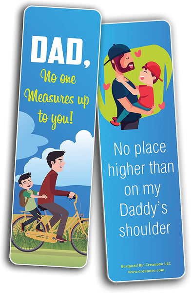 Father's Appreciation and Father's Day Bookmarks (2-Sets X 6 Cards)