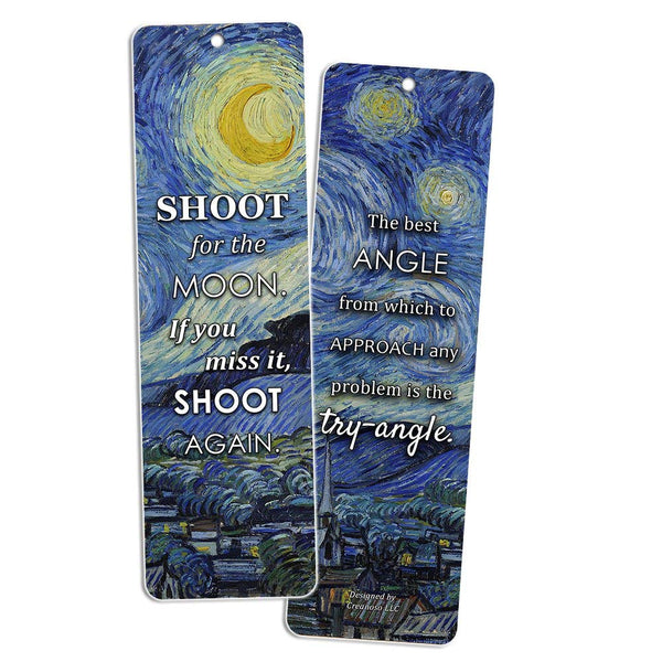 Creanoso Inspirational Bookmarks for Books (12-Pack) - Bookmarker for Men Women Teens Boy Girls