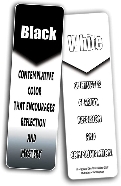 Colors and Their Meanings Bookmarks (10-Sets X 6 Cards)