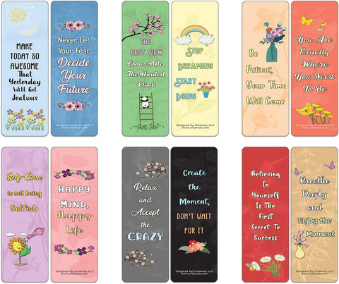 Floral Motivating Bookmarks Series 2 (60-Pack)