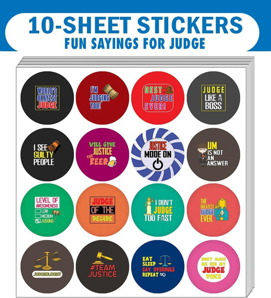 I am a Judge Stickers (10 Sets X 16 Designs)