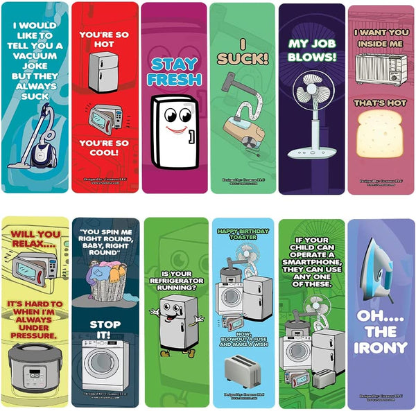 Funny Sarcastic Appliances Bookmarks (5-Sets X 6 Cards)