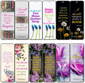 Creanoso Floral Inspirational Quotes Reading Bookmarks for Women (30-Pack) Ã¢â‚¬â€œ Reader Gifts for Female Readers Ã¢â‚¬â€œ Stocking Stuffers Gift for Women, Ladies, Girls