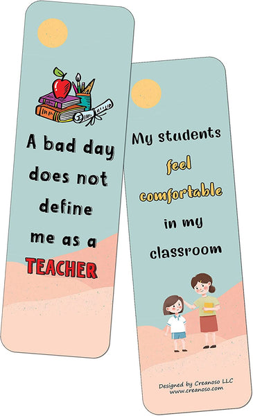 Affirmations Bookmarks for Teachers (5-Sets X 6 Cards)