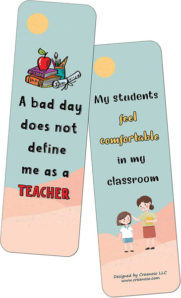 Affirmations Bookmarks for Teachers (10-Sets X 6 Cards)