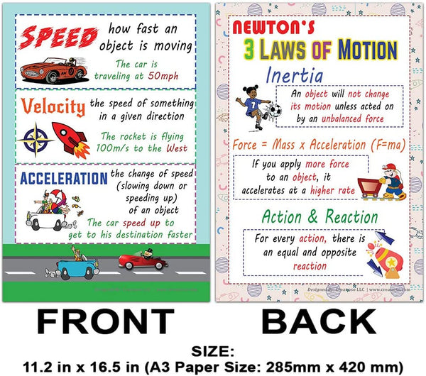 Intermediate Level Science Educational Learning Posters (24-Pack)