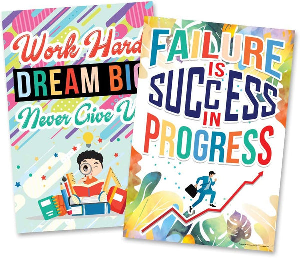 Colorful Words Art Poster (6 Pack) - Classroom Rewards Teacher Teaching Supply - Stocking Stuffers Gifts