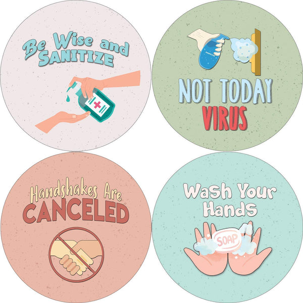 Friendly Quarantine Reminder Stickers (10 -Sheet)