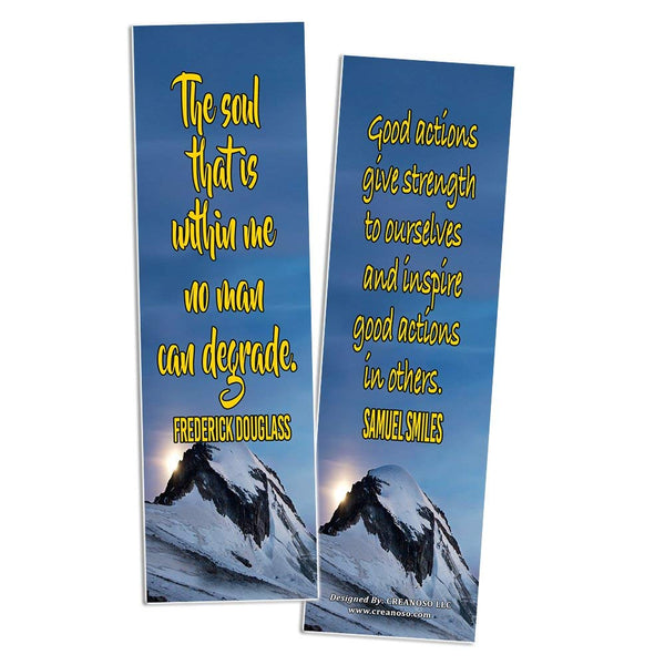 Creanoso Inspirational Stay Strong Quotes Bookmarks (60-Pack) - Positive Affirmation Sayings Cards