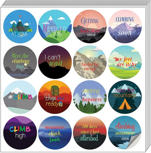Creanoso I Miss Climbing Stickers (5-Sheet) â€“ Sticker Card Giveaways for Climbers â€“ Awesome Stocking Stuffers Gifts for Boys & Girls â€“ Home Rewards Incentives â€“ Decal DÃ©cor â€“ Sport Stickies