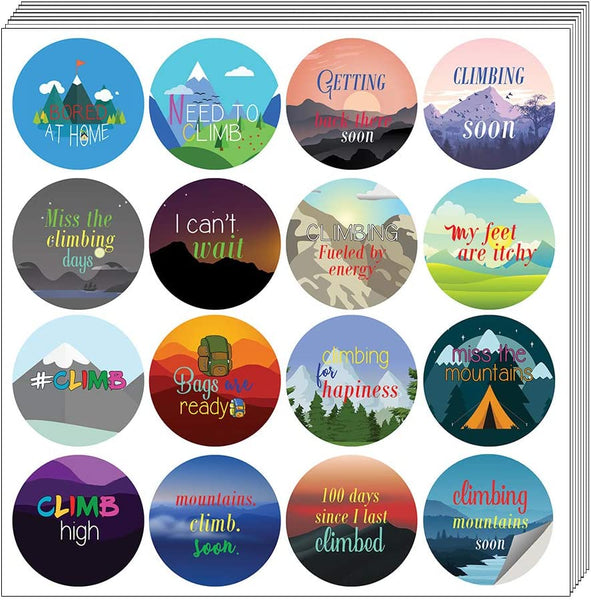 Creanoso I Miss Climbing Stickers (5-Sheet) â€“ Sticker Card Giveaways for Climbers â€“ Awesome Stocking Stuffers Gifts for Boys & Girls â€“ Home Rewards Incentives â€“ Decal DÃ©cor â€“ Sport Stickies