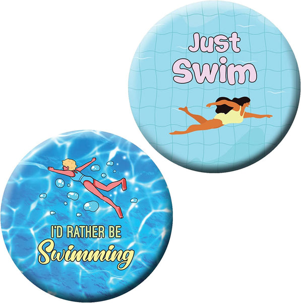 Creanoso Swimming Pin buttons (1 X 10 Designs) - Stocking Stuffers Premium Quality Gift Ideas for Children, Teens, & Adults - Corporate Giveaways & Party Favors