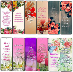 Creanoso Inspiring Floral Positive Wisdom Bookmark Gifts for Women (60-Pack) ÃƒÂ¢Ã¢â€šÂ¬Ã¢â‚¬Å“ Six Assorted Quality Bookmarks Bulk Set ÃƒÂ¢Ã¢â€šÂ¬Ã¢â‚¬Å“ Premium Gift for Girls, Ladies, Mothers