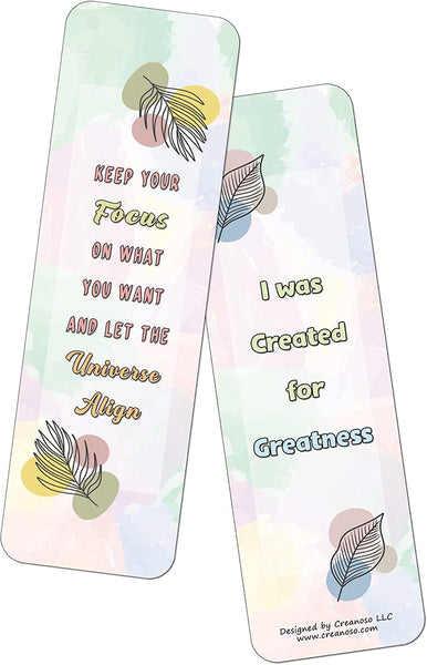 Positive Manifestation Bookmarks (2-Sets X 6 Cards)