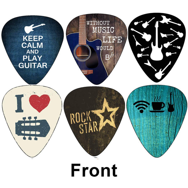 Creanoso Guitar Picks Heavy (12-Pack) - FREE Leather Pick Holder - Heavy 0.96mm