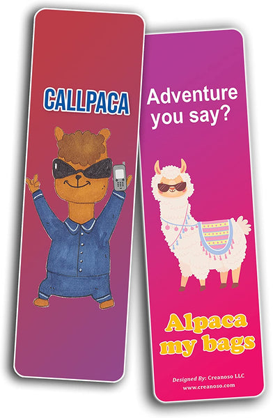 Alpaca Funny Bookmarks (5-Sets X 6 Cards)