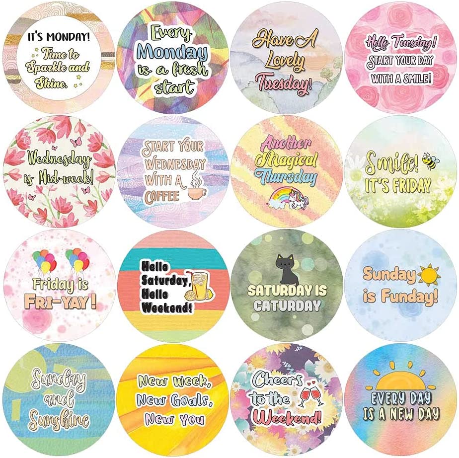 Daily Motivation Greetings Stickers (10 Sets X 16 Designs)