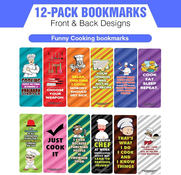 funny cooking bookmarks (2-Sets X 6 Cards)