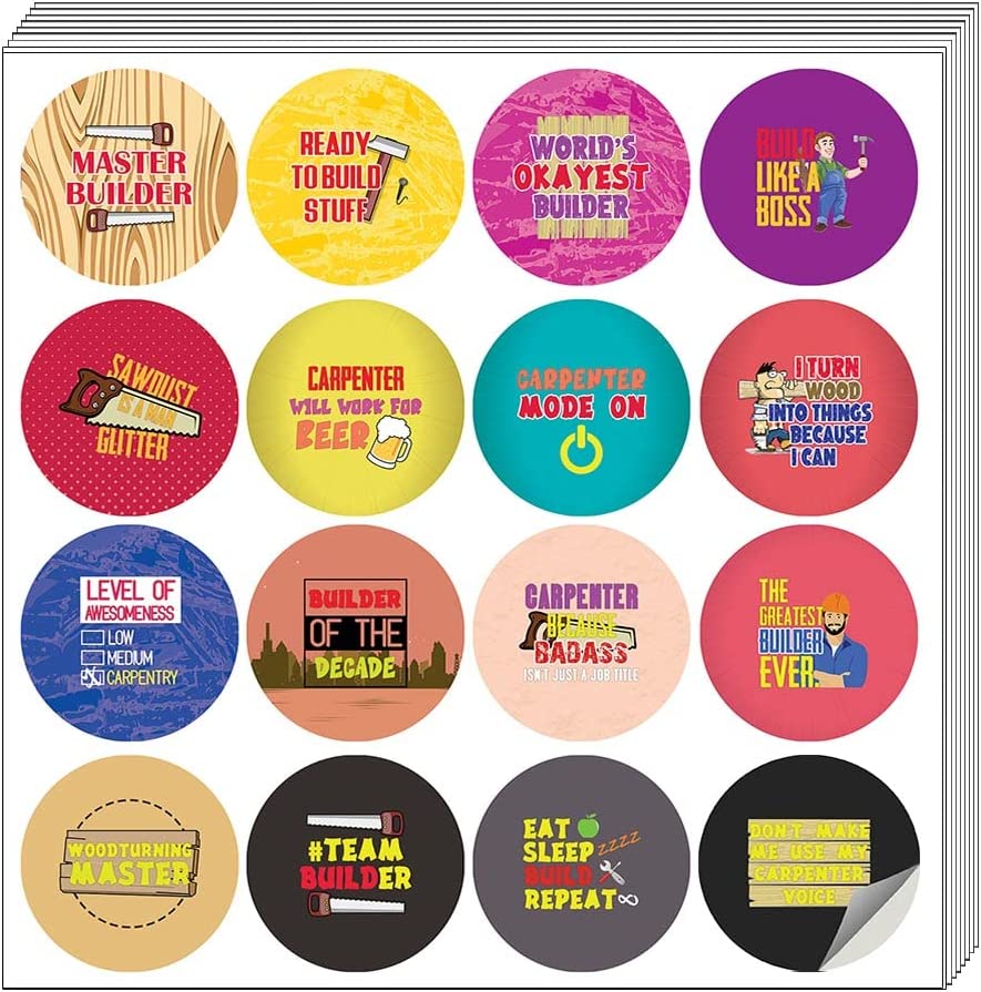 I am a Builder Stickers (10 Sets X 16 Designs)