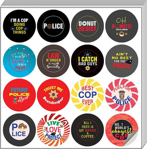 I am a Police Stickers (5 Sets X 16 Designs)