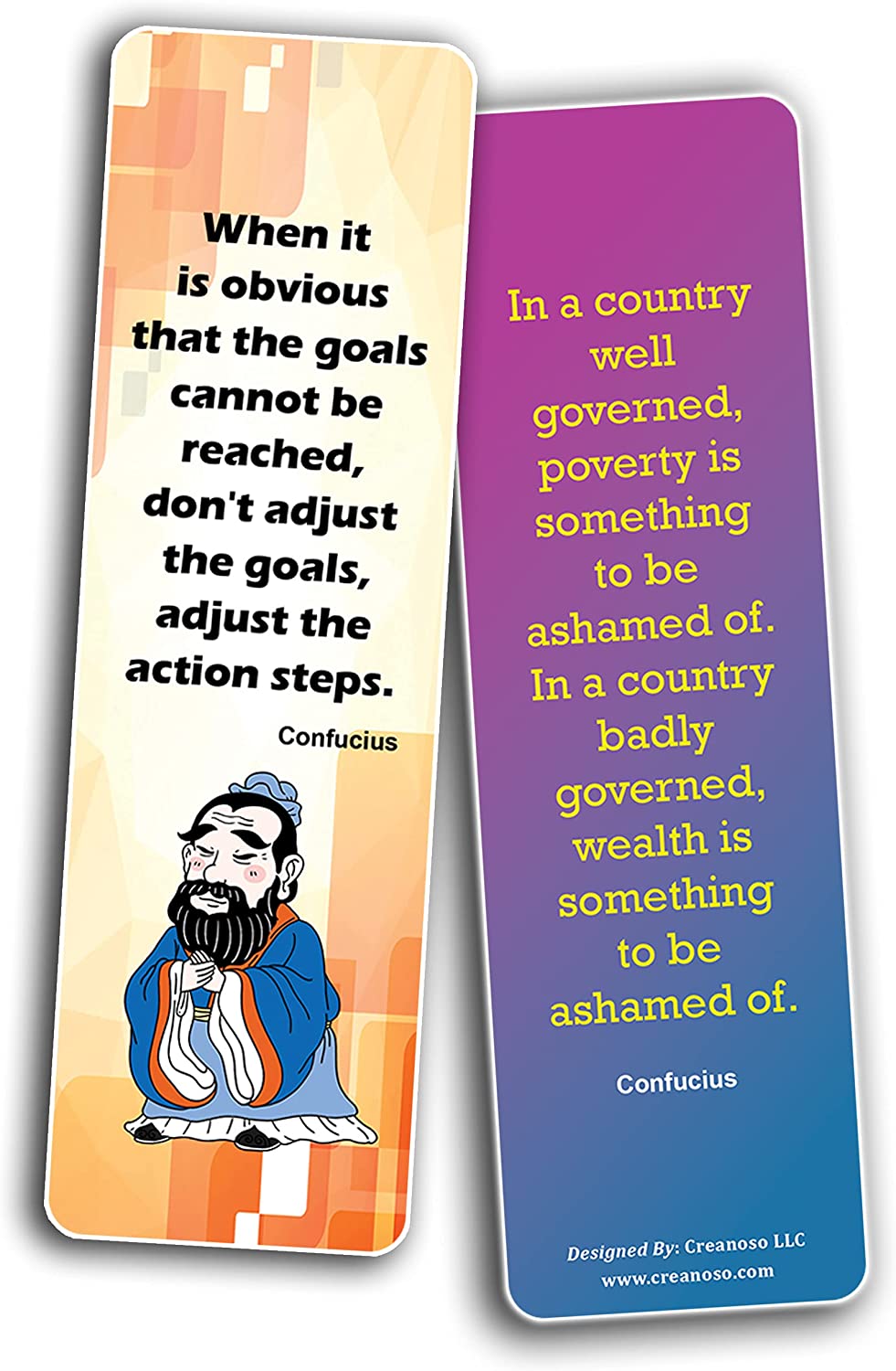 Confucius Quotes Bookmarks - (10 Sets x 6 Cards) – Creanoso, image size:981x1500