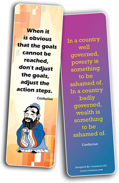 Confucius Quotes Bookmarks - (10 Sets x 6 Cards)