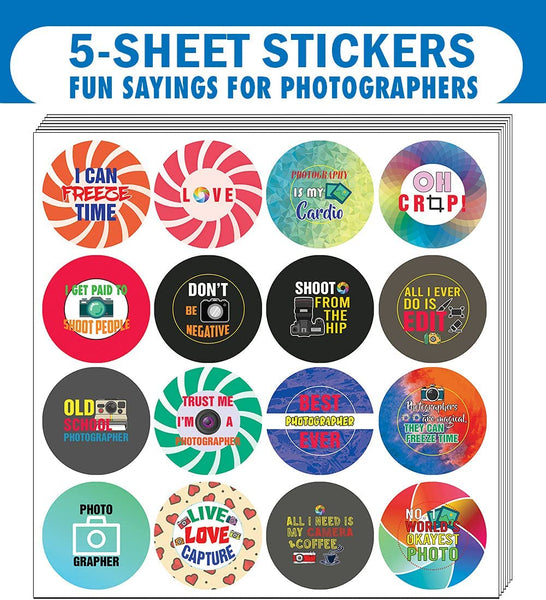 I am a Photographer Stickers (5 Sets X 16 Designs)