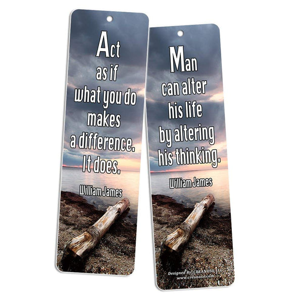 Creanoso Inspirational Bookmarks (60-Pack) - Life Changing Quotes Bookmarker Set