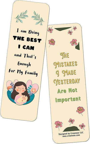 Mother Affirmations Bookmarks (60-Pack) â€“ Daily Inspirational Card Set â€“ Interesting Book Page Clippers â€“ Great Gifts for Mothers