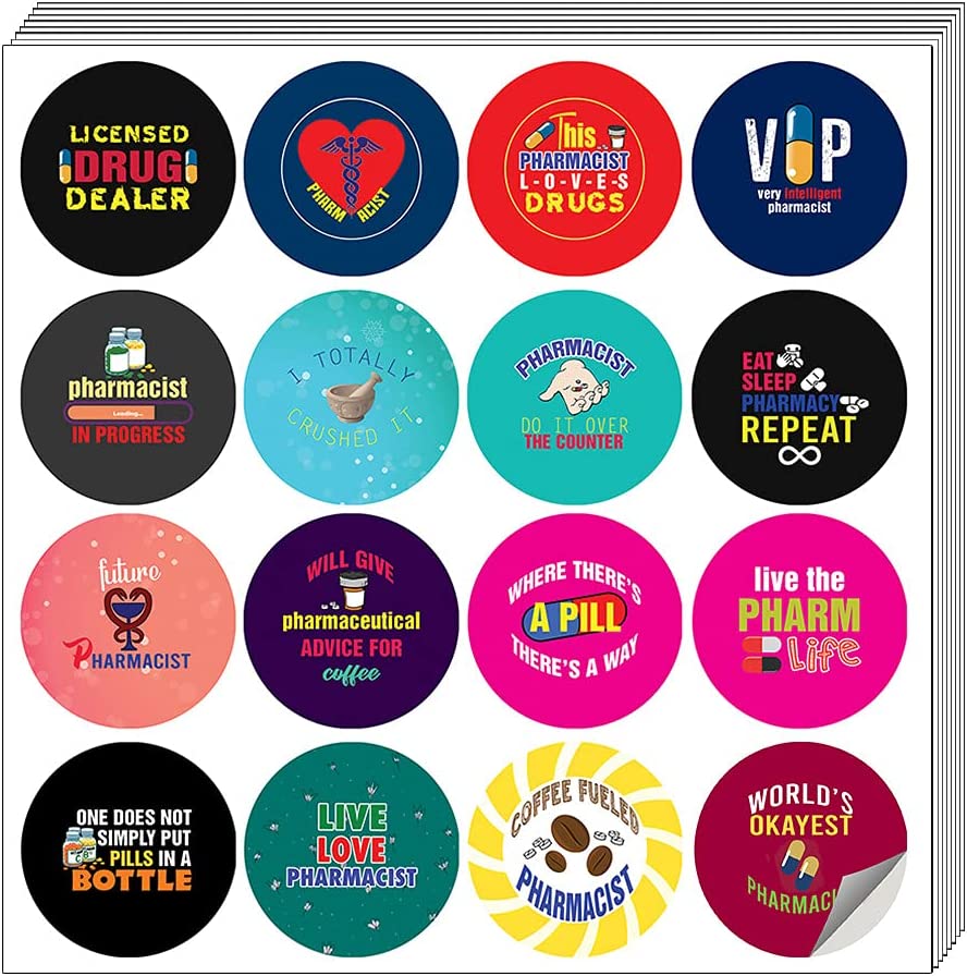 I am a Pharmacist Stickers (5 Sets X 16 Designs)