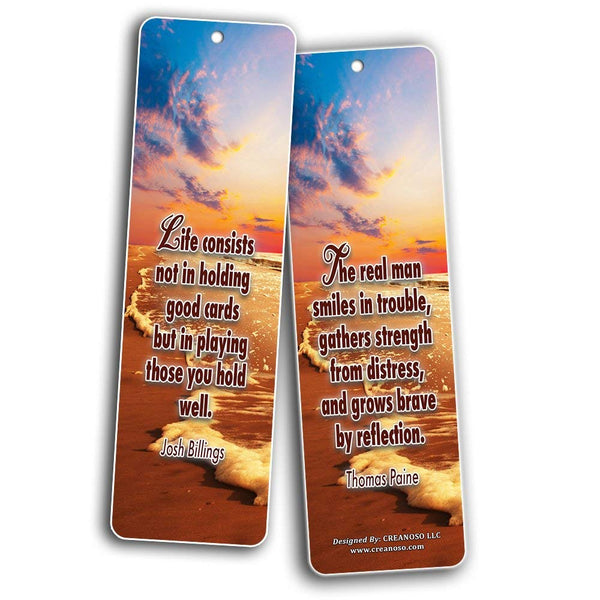 Creanoso Inspirational and Motivational Quote Sayings Bookmarks - Assorted Pack Collection