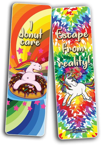 Unicorn and Rainbow Bookmarks (10-Sets X 6 Cards)