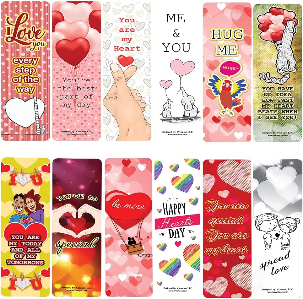 Special Hearts Day Bookmarks (2-Sets X 6 Cards)