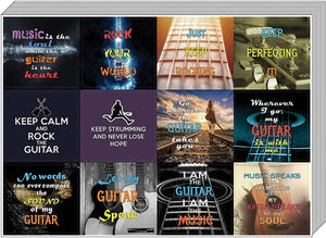 Creanoso Music Theme Inspirational Quotes Stickers - 10 Sheets ÃƒÂ¢Ã¢â€šÂ¬Ã¢â‚¬Å“ Inspiring Musical Wall Art Decal
