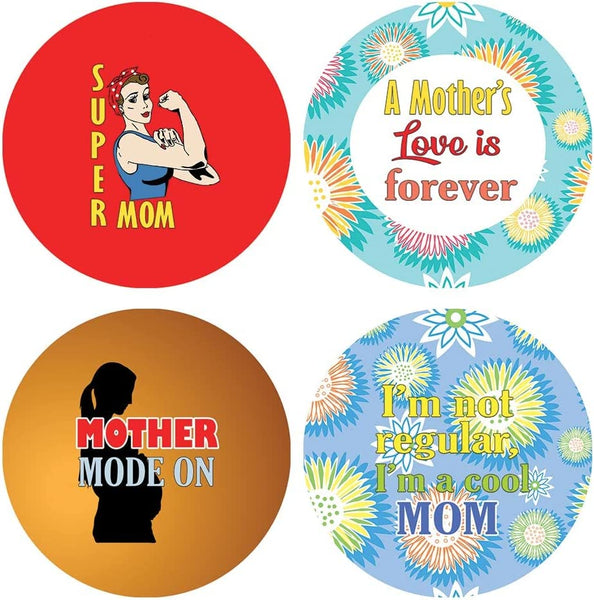 Creanoso I Am A Caring Mother Stickers (5 Sets X 16 Designs) â€“ Sticker Card Giveaways for Mothers â€“ Awesome Stocking Stuffers Gifts for Mothers and Expectant Mothers