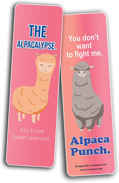 Alpaca Funny Bookmarks (5-Sets X 6 Cards)